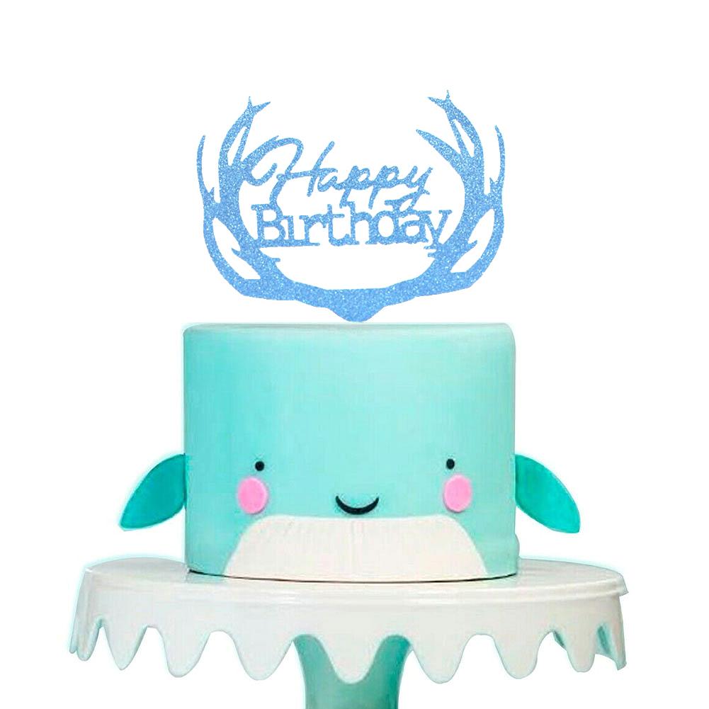Que Chữ Happy Birthday Cắm Trang Trí Bánh Kem
