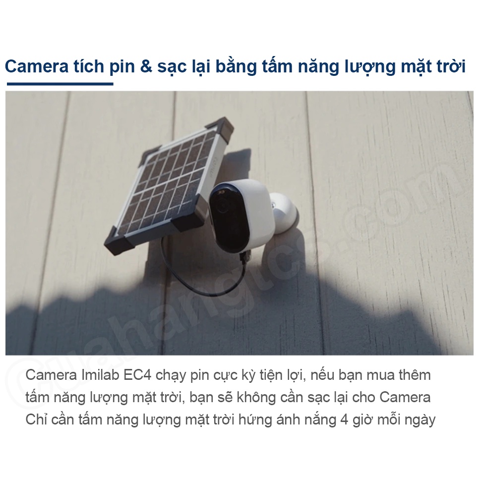 Tấm năng lượng mặt trời cho camera tích điện IMILAB EC4 | WebRaoVat - webraovat.net.vn