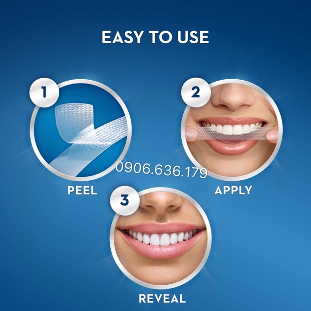 [Bán Lẻ] Miếng dán tẩy trắng răng Oral-B 3D White Luxe Advance Seal 14 Whitening Treatments