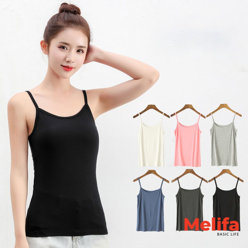 Áo hai dây nữ vải Modal tự nhiên thoáng mát basic mã A0072