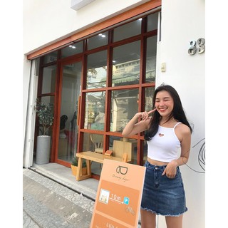 Áo Croptop Cổ Yếm Khoét Tim