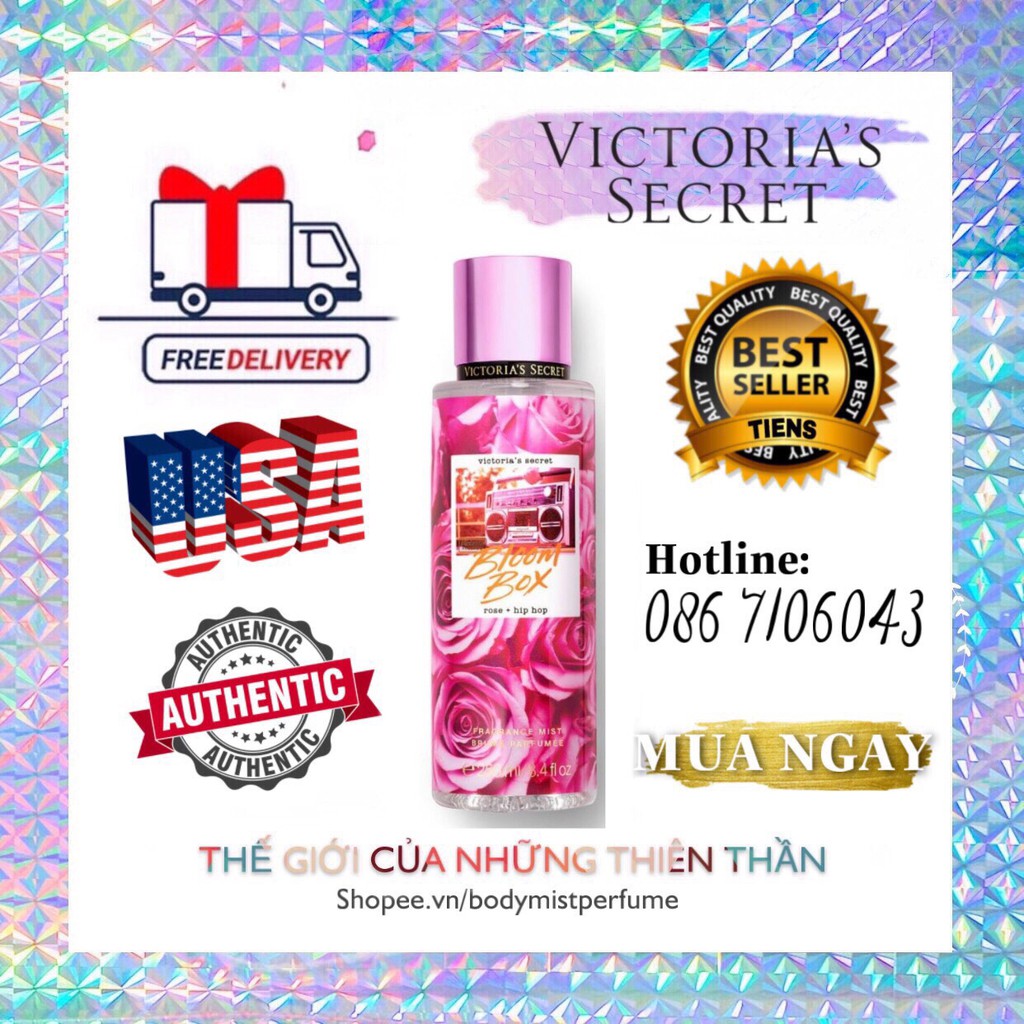 𝗕𝗢𝗗𝗬𝗠𝗜𝗦𝗧𝗣𝗘𝗥𝗙𝗨𝗠𝗘⚜️Xịt Thơm Body Victoria’s Secret Bloom Box New 2019 250ml