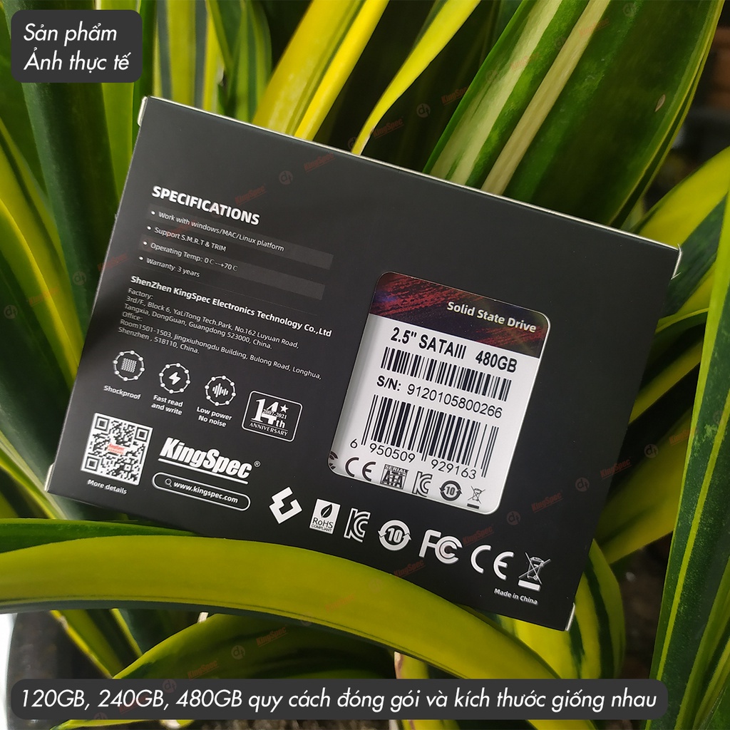 ஐ◊☊Ổ cứng SSD KingSpec 480GB cài sẵn Win 10 , SATA 2.5 | P4 480 - Hàng Chính Hãng | BigBuy360 - bigbuy360.vn