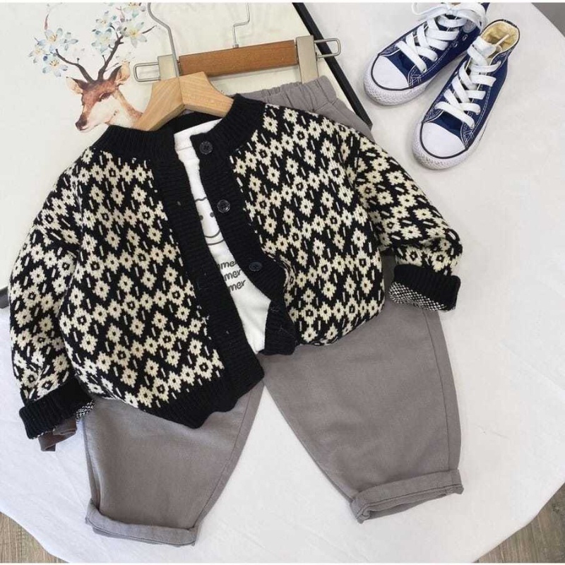 Áo Khoác Cardigan Dệt Kim Mỏng Phong Cách Hàn Quốc Thời Trang Xuân Thu Mới Cho Bé Trai