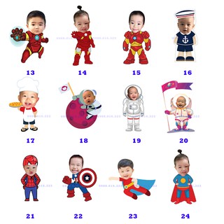 Chibi để bàn sinh nhật cho bé có chân đứng