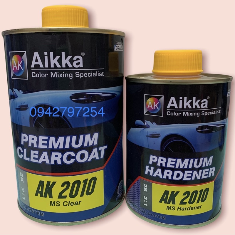 Dầu bóng 2K Aikka Hàng chính hãng chuyên dụng ngành sơn ô tô xe máy