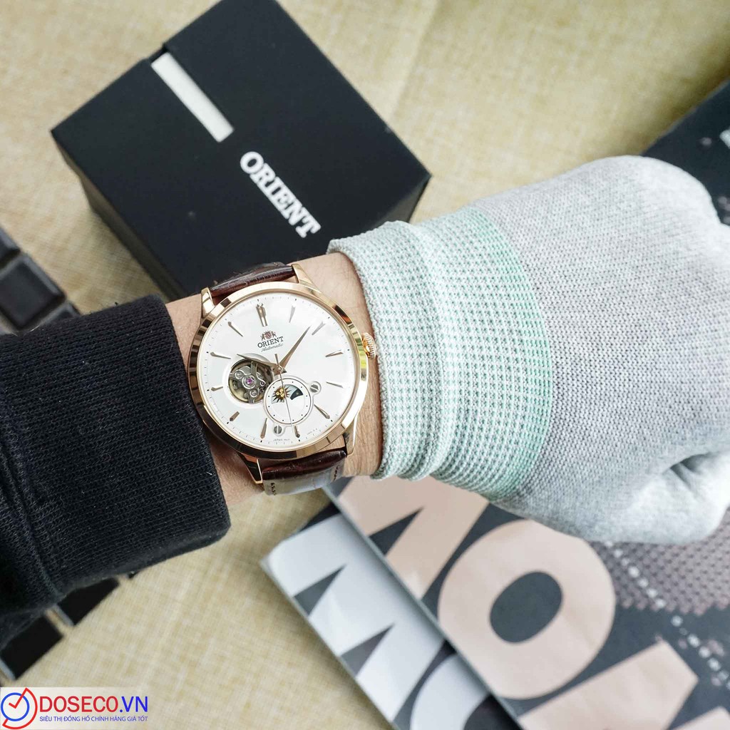 Đồng hồ nam Orient Bambino Sun and Moon RA-AS0102S10B