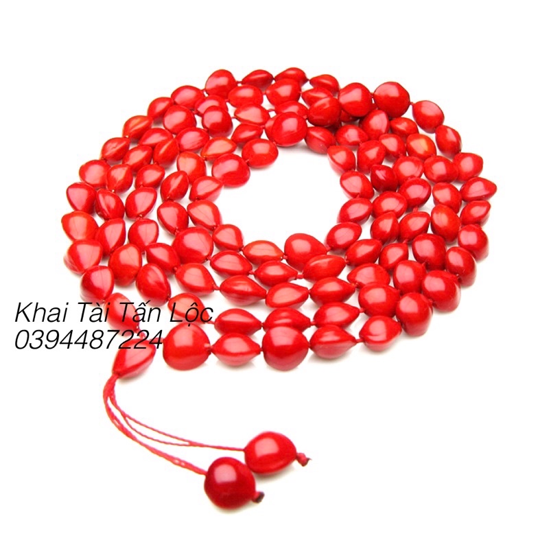 Vòng tay 108 hạt đậu đỏ - Hồng đậu - lời hứa tình yêu kèm hộp