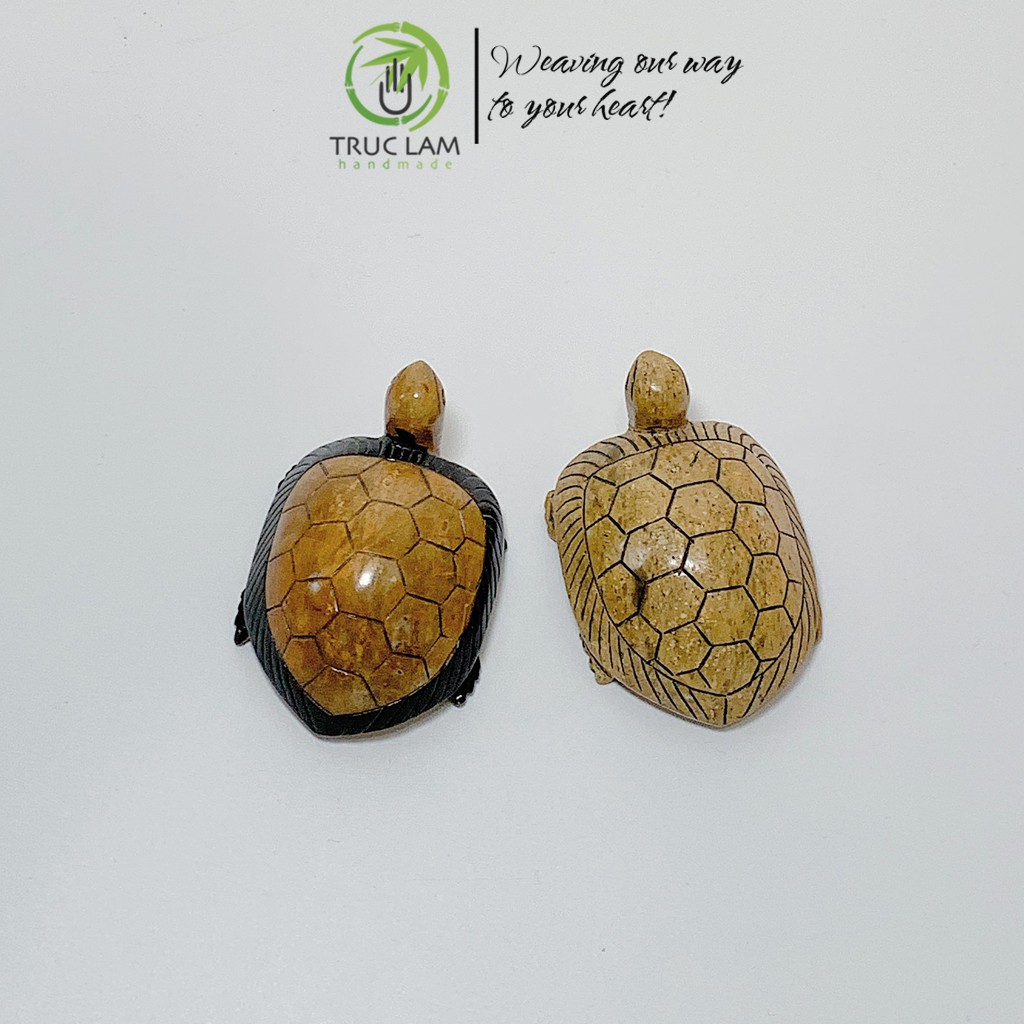 Tượng Trang Trí Hình Rùa Đá Tự Nhiên Điêu Khắc Thủ Công Cỡ Nhỡ - Trúc Lâm Handmade