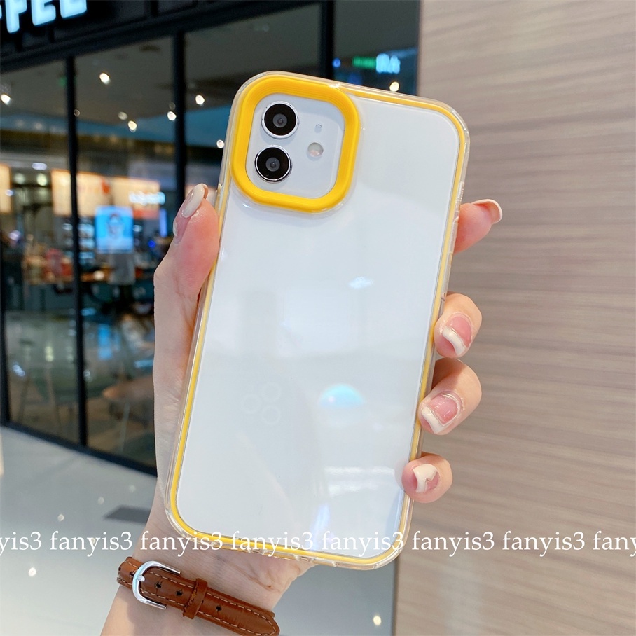 Ốp Điện Thoại Mềm Màu Trong Suốt 3 Trong 1 Cho iPhone 13 12 11 Pro Max XS Max XR X XS 8 7 Plus SE 2020