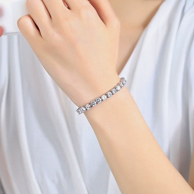 Vòng tay nam nữ Tenis HIPHOP ĐÍNH ĐÁ - Lắc tay tenis-  V07