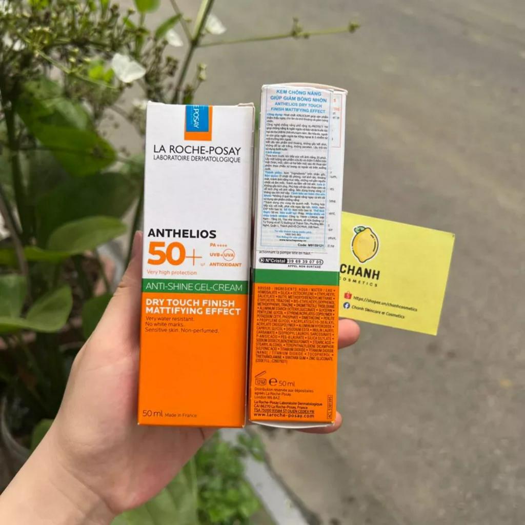 Kem Chống Nắng La Roche-Posay Kiểm Soát Dầu SPF50+ 50ml Anthelios Anti-Shine Gel-Cream Dry Touch Finish Mattifying Effec