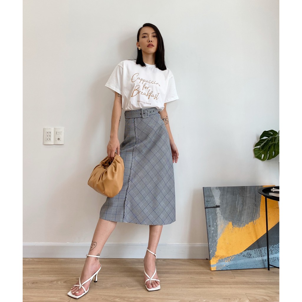 Áo Thun In Chữ Cappuccino EDINI - A1188