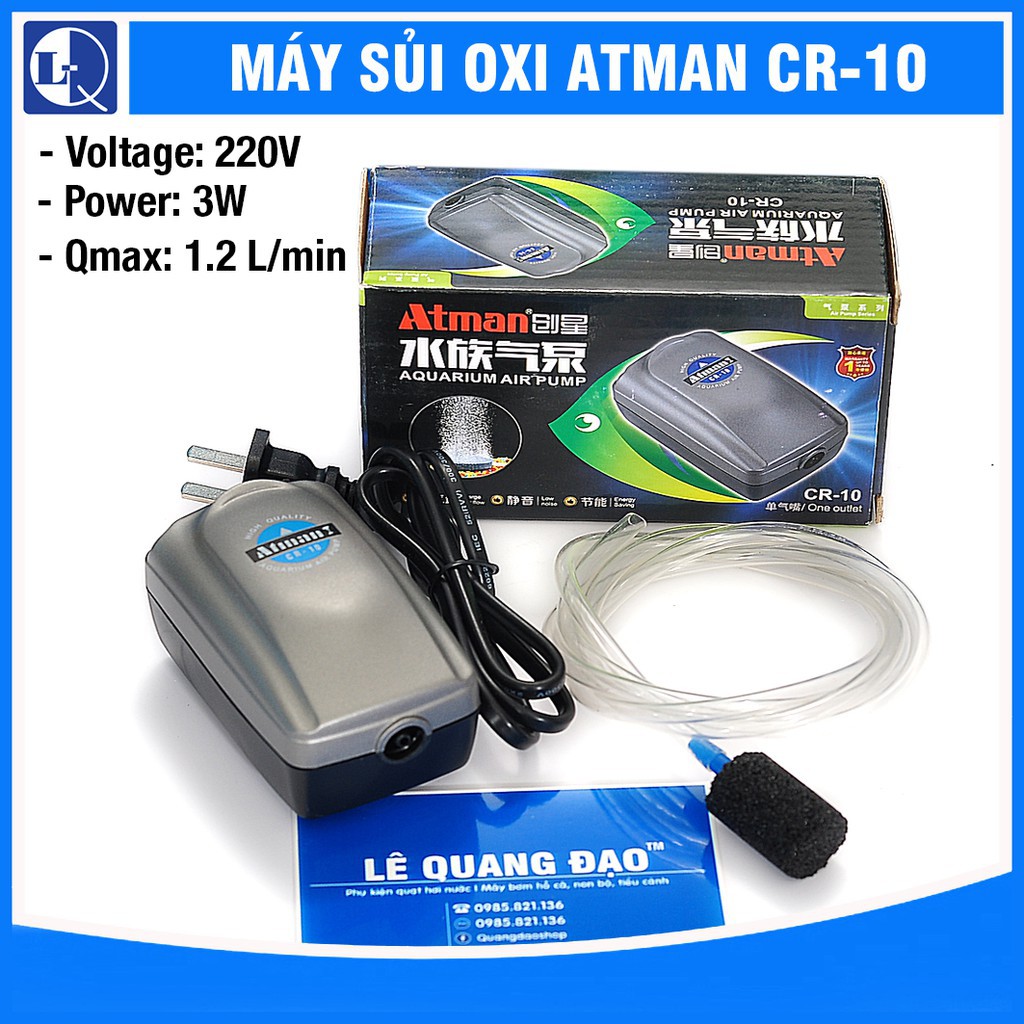 MÁY SỦI KHÍ OXY 1 VÒI ATMAN CR-10