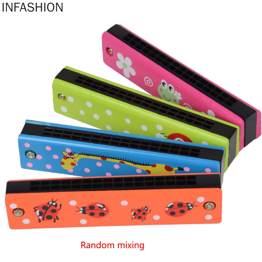 Kèn harmonica cao cấp đồ chơi thiết kế 16 lỗ cho âm thanh vui nhộn cho bé