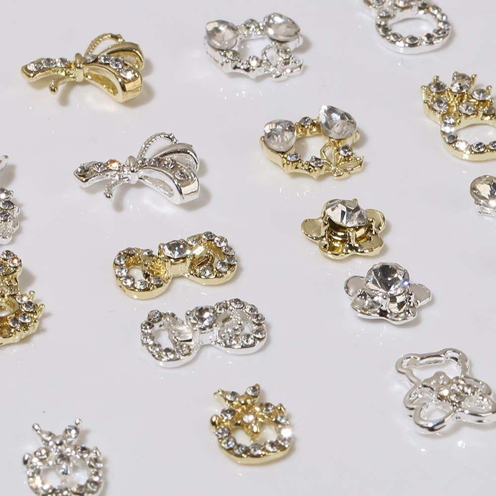 Hộp Phụ Kiện Nơ Trang Trí Móng Tay Nghệ Thuật|Phụ Kiện Trang Trí Móng Tay 3D Hình Gấu Kiểu Nhật Bản Xinh Xắn