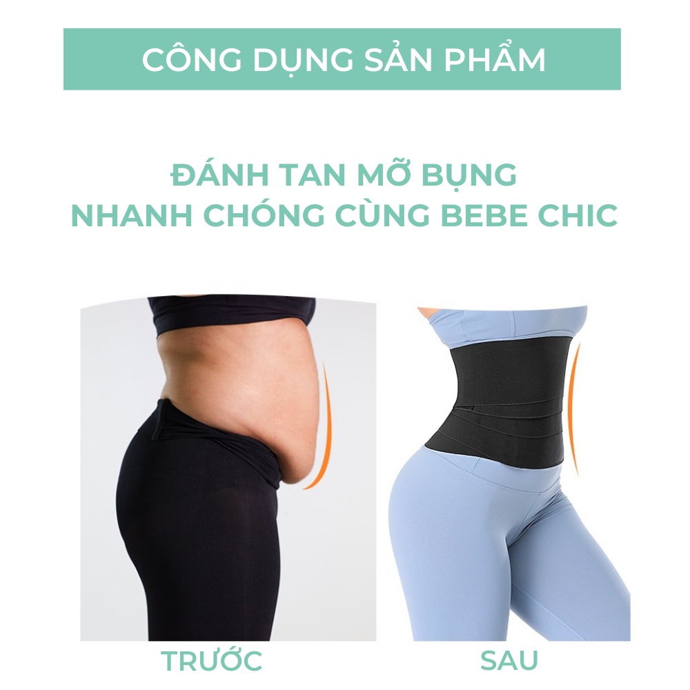 Đai Nịt Bụng BEBECHIC Co Giãn Định Hình Chống Cuộn Siết Eo Giảm Mỡ Sau Sinh