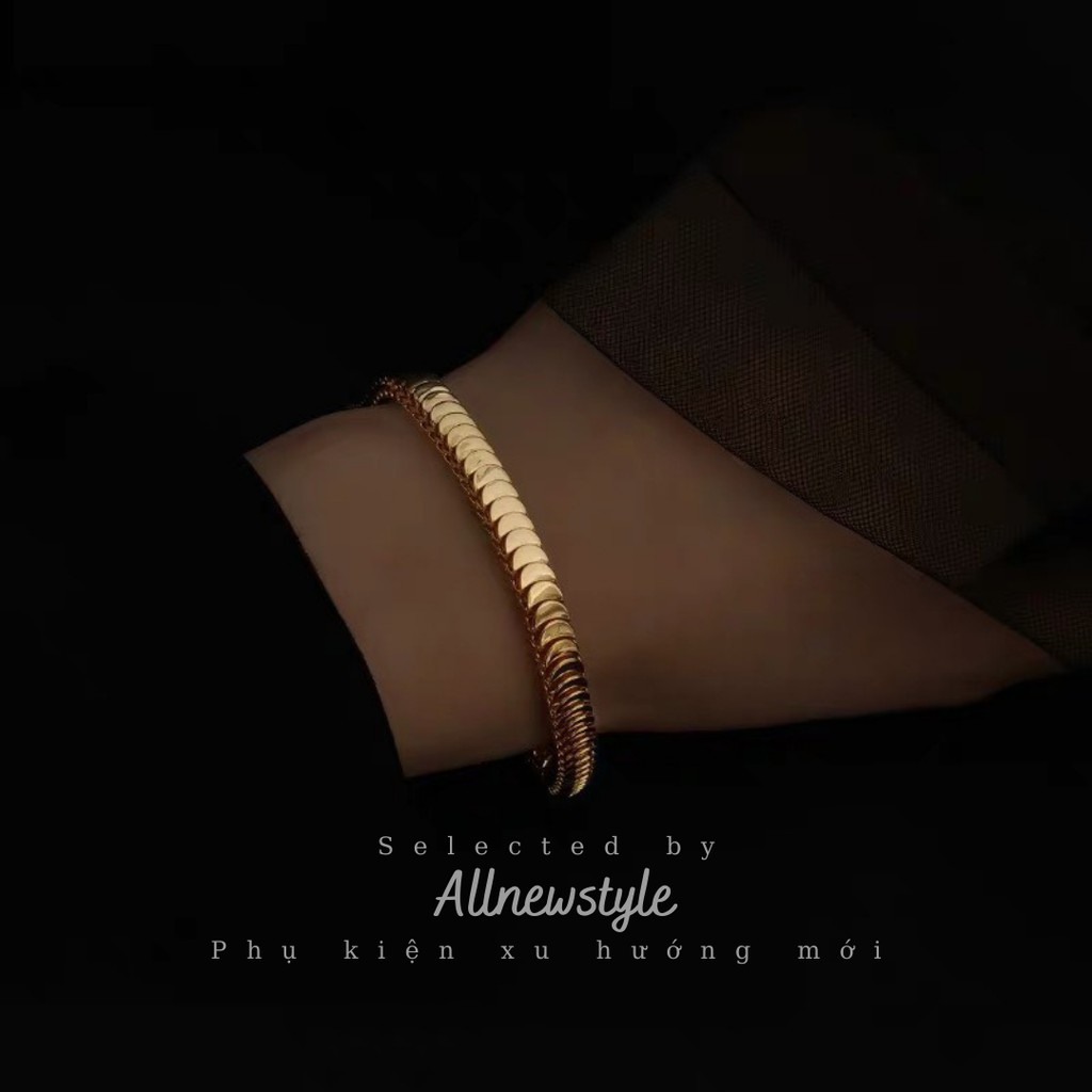 Vòng tay thép chuỗi xếp mạnh mẽ có khóa đóng Allnewstyle