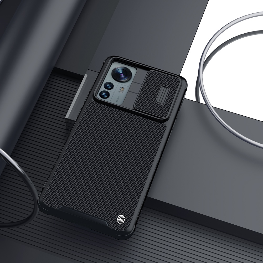 Ốp lưng cho Xiaomi Mi 12 Nillkin Textured Pro kết cấu Nylon Fiber ống kính trượt Ốp lưng cho Xiaomi Mi12 12S Pro 12X