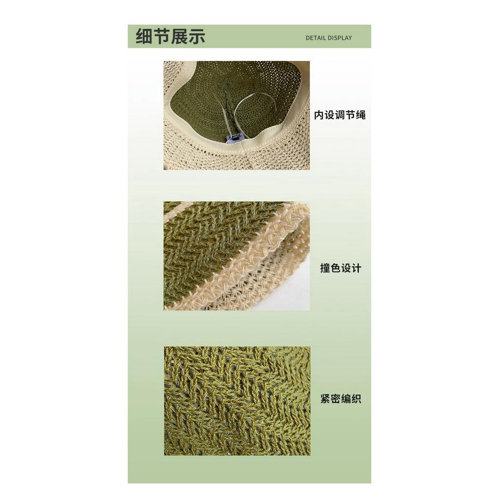 Nón Bucket Dệt Kim Thoáng Khí Chống Nắng Phong Cách Hàn Quốc Cho Nữ