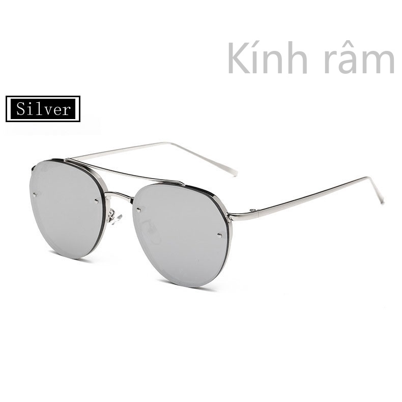 Kính mát tròn tráng gương 2 trong 1 phong cách vintage
