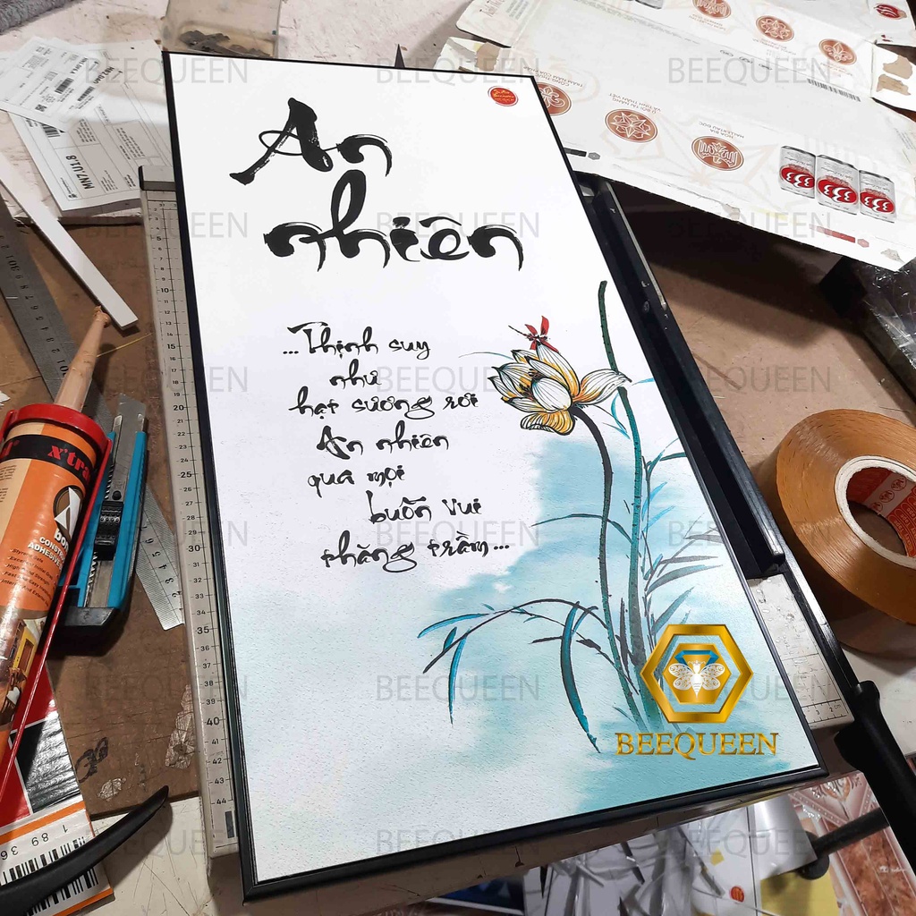 Tranh Thư Pháp Chữ An Nhiên  -Thư Pháp Nghệ Thuật Việt Nam