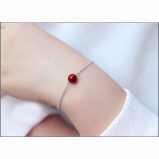 LẮC TAY BẠC HẠT ĐÁ ĐỎ