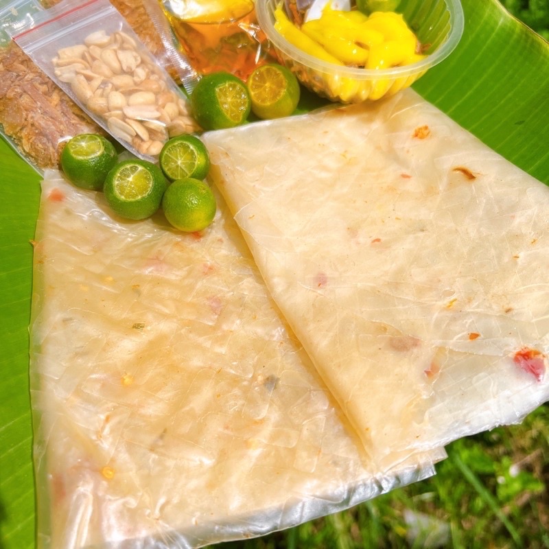 Bánh tráng dẻo cay + bơ tắc Tomyum