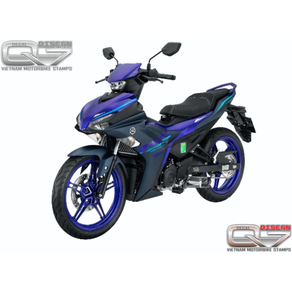 Tem rời EXCITER 155 - XANH ĐEN  - decalq7