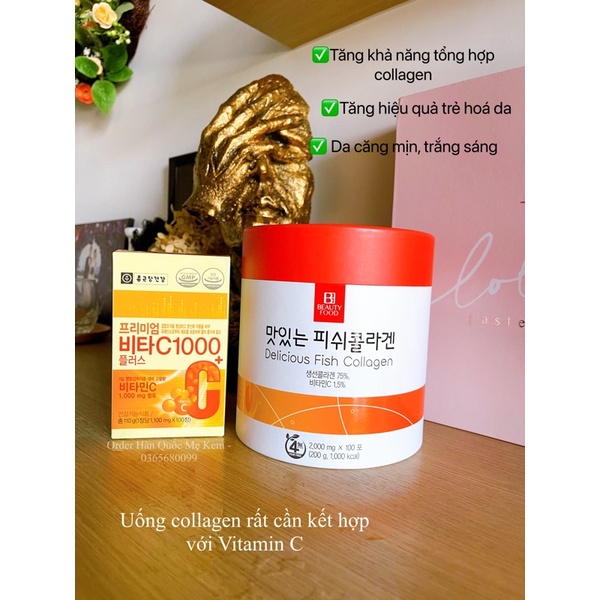 Bộ đôi dưỡng trắng da Collagen Delicious Fish &amp; Vitamin C