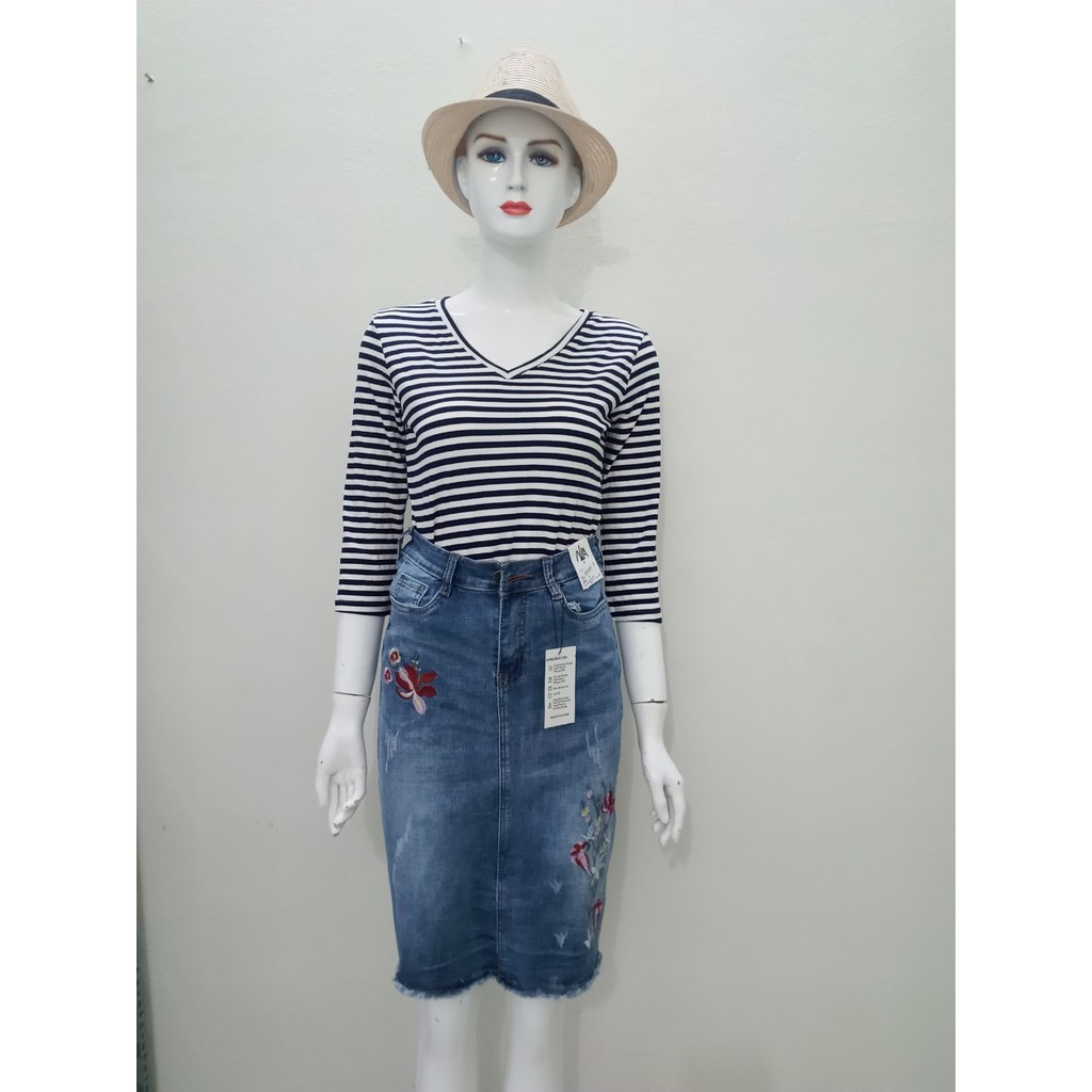 Chân Váy Jean Dáng Dài , Thêu Hoa LOT STORE MKZJ01 - MIKIMZA | BigBuy360 - bigbuy360.vn