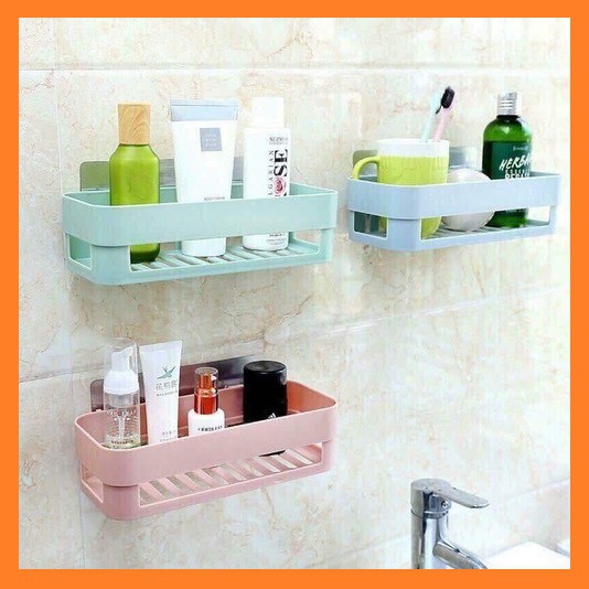 Kệ nhựa nhà tắm 26cm Việt Nhật dán tường tiện dụng - khay nhựa đựng đồ nhà bếp