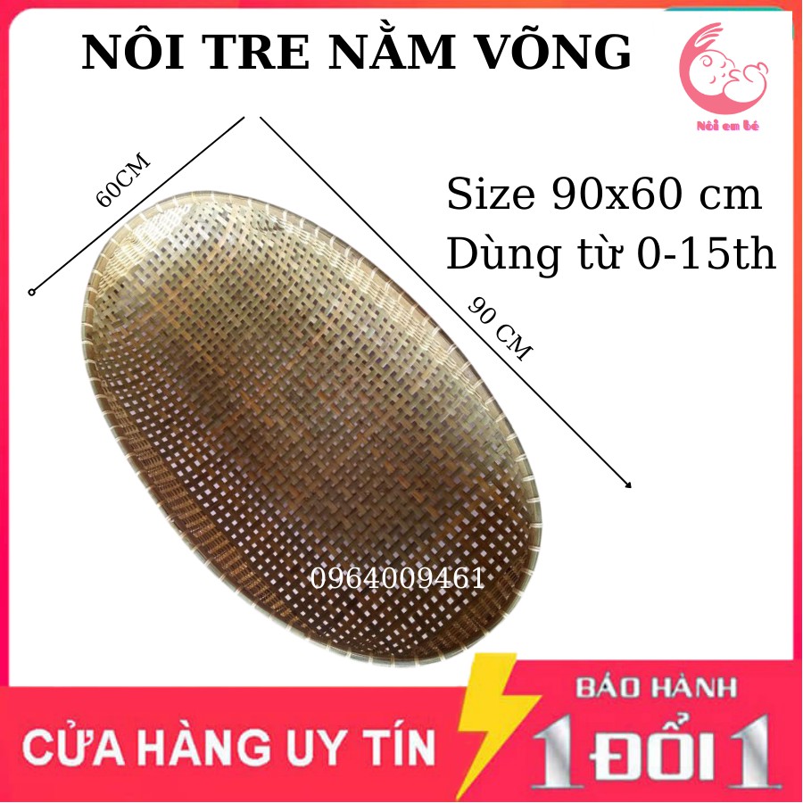 Nôi Tre Đặt Nằm Võng Cho Bé Size 90x60