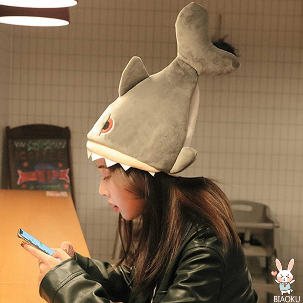 Mũ Trùm Đầu Hình Cá Mập Nhồi Bông Đáng Yêu Cho Bé