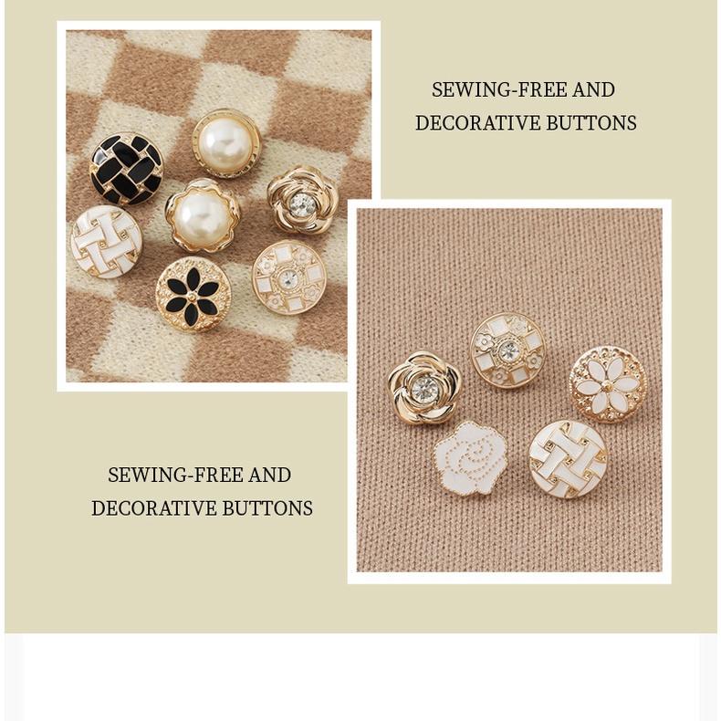 Set 5 Khóa Cài Có Thể Tháo Rời Chống Lóa Dành Cho Đầm Cardigan