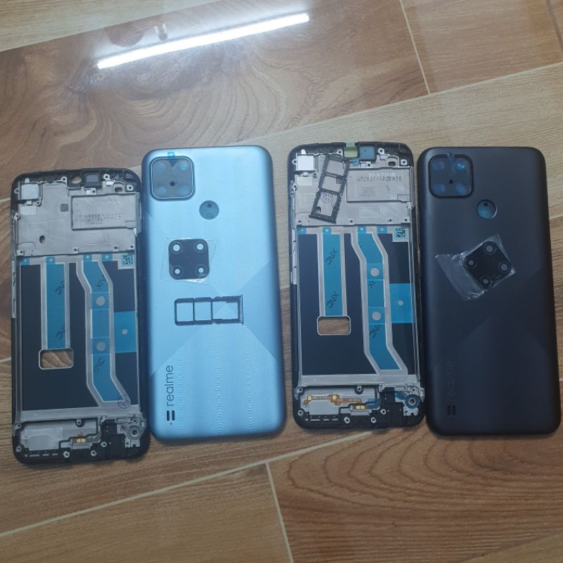 Vỏ realme c21y bộ có khay sim kính camera sườn