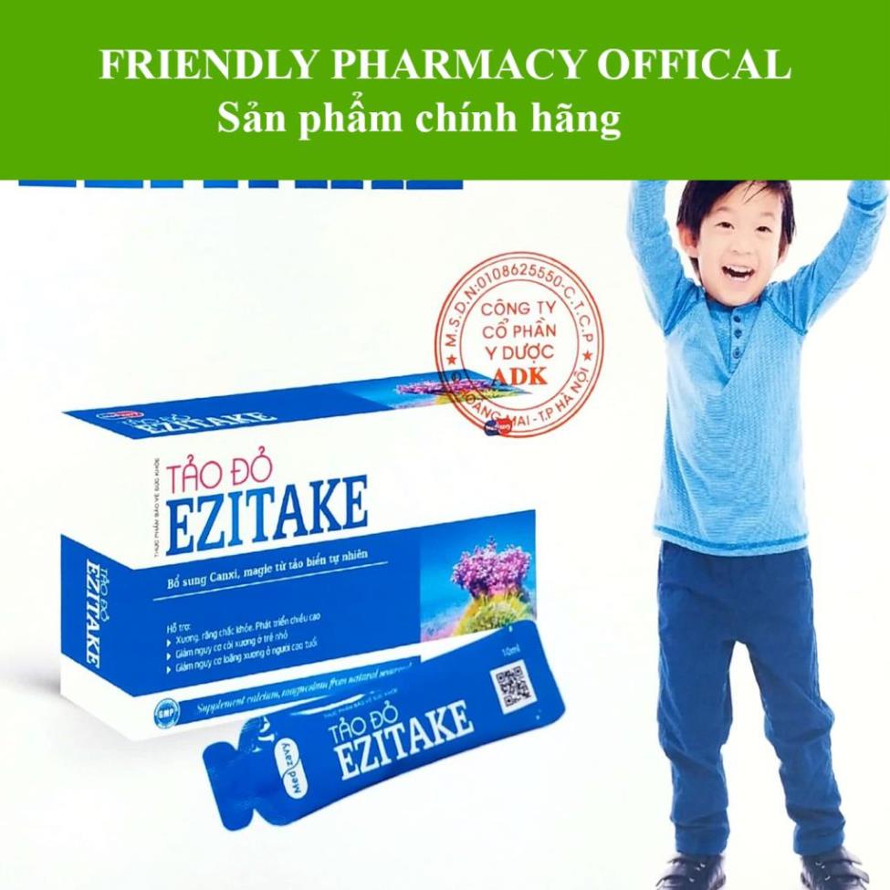 Siro Tảo đỏ EZITAKE – Giúp bổ sung canxi, magie từ Tảo giúp Bé cao lớn vượt trội (10 gói)