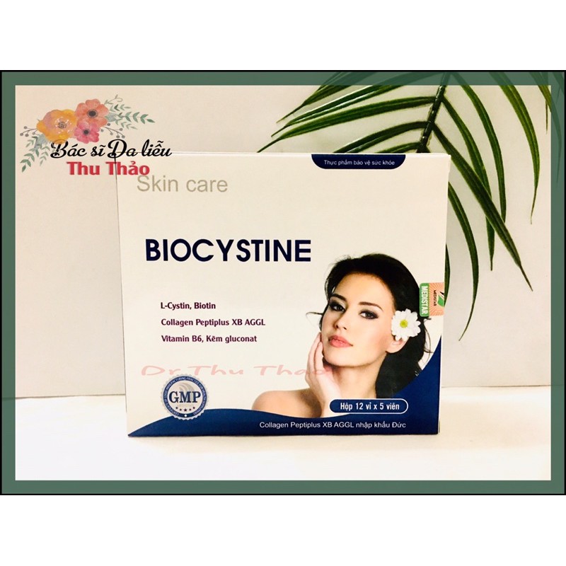 [60 viên] VIÊN UỐNG HỖ TRỢ GIẢM MỤN SÁNG DA BIOCYSTINE