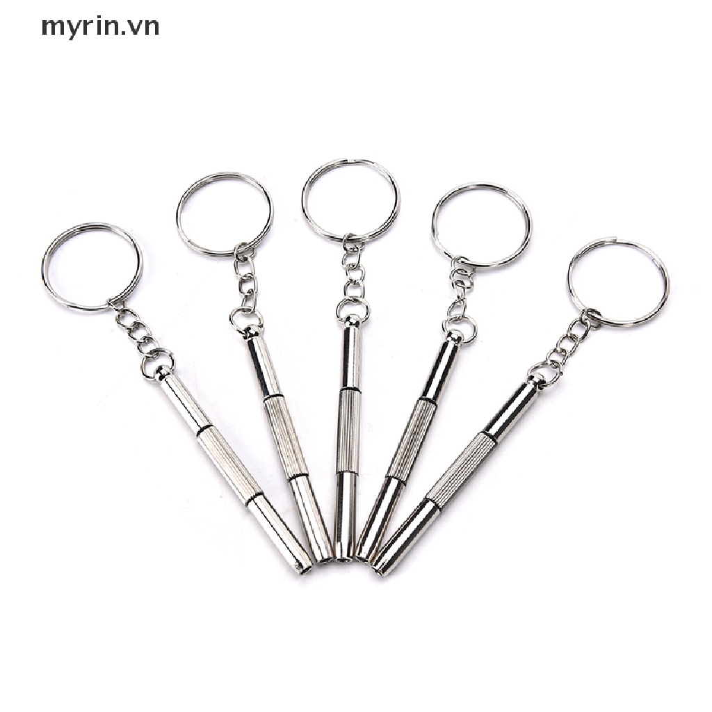 Set 5 Tua Vít Mini 3 Trong 1 Sửa Kính Mắt Đồng Hồ Kèm Móc Khóa Tiện Lợi
