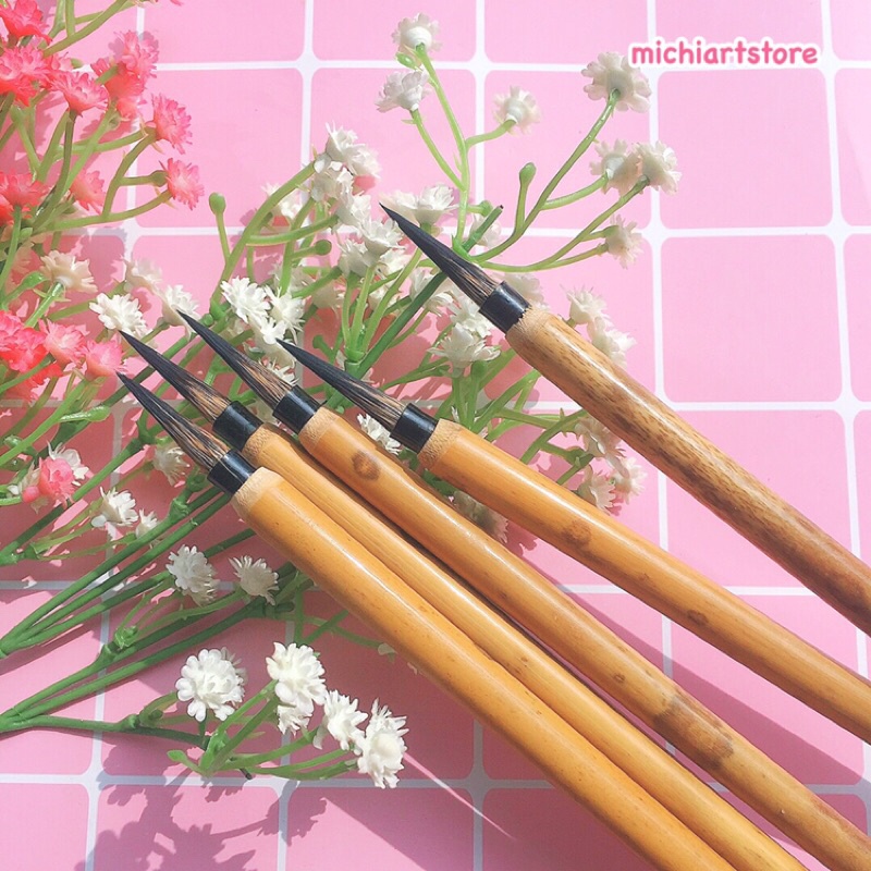 Khúc Kính Thông U - Bút lông vẽ màu nước thủy mặc, cọ thư pháp lông thú - Thiên Thiên Luyện