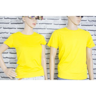 Áo thun đôi nam nữ Gold Rhino không cổ hot màu vàng