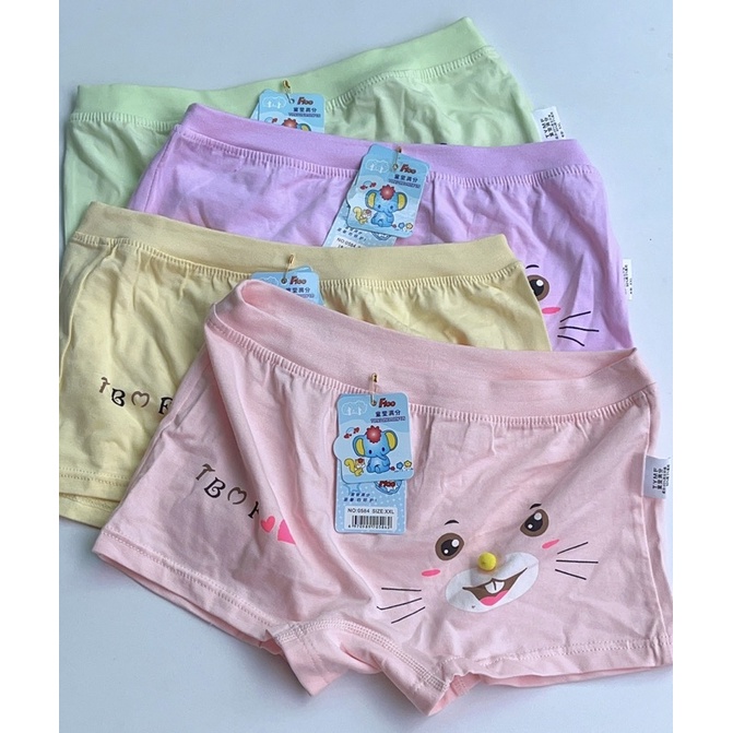 Bộ 2 Quần lót bé gái Cotton đẹp , Quần chip đùi bé gái Cotton 100% Mềm Mịn