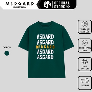 Áo thun tay lỡ midgard | "asgard tee" - form âu, oversize, 100% cotton 2 chiều, màu xanh rêu