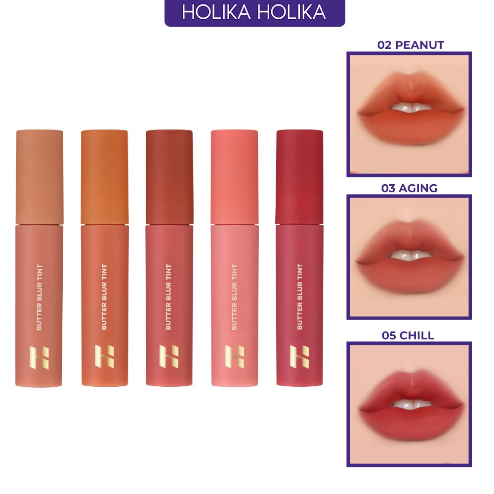 Son kem lì mờ vân môi Holika Holika Butter Blur Tint 4g