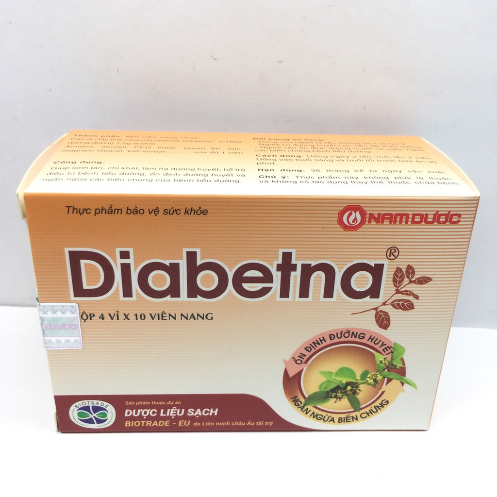 DIABETNA Hộp 4 vỉ 10 viên nang