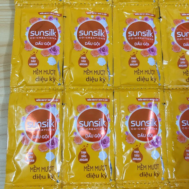 Combo 10 gói dầu gội, dầu xả Sunsilk mềm mượt đen, vàng