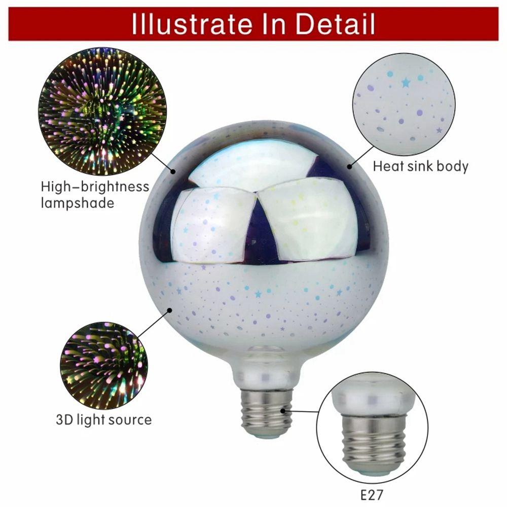 HARRIETT Bóng Đèn LED 3D Bằng Kính Phong Cách Vintage Độc Đáo Trang Trí Nhà Cửa
