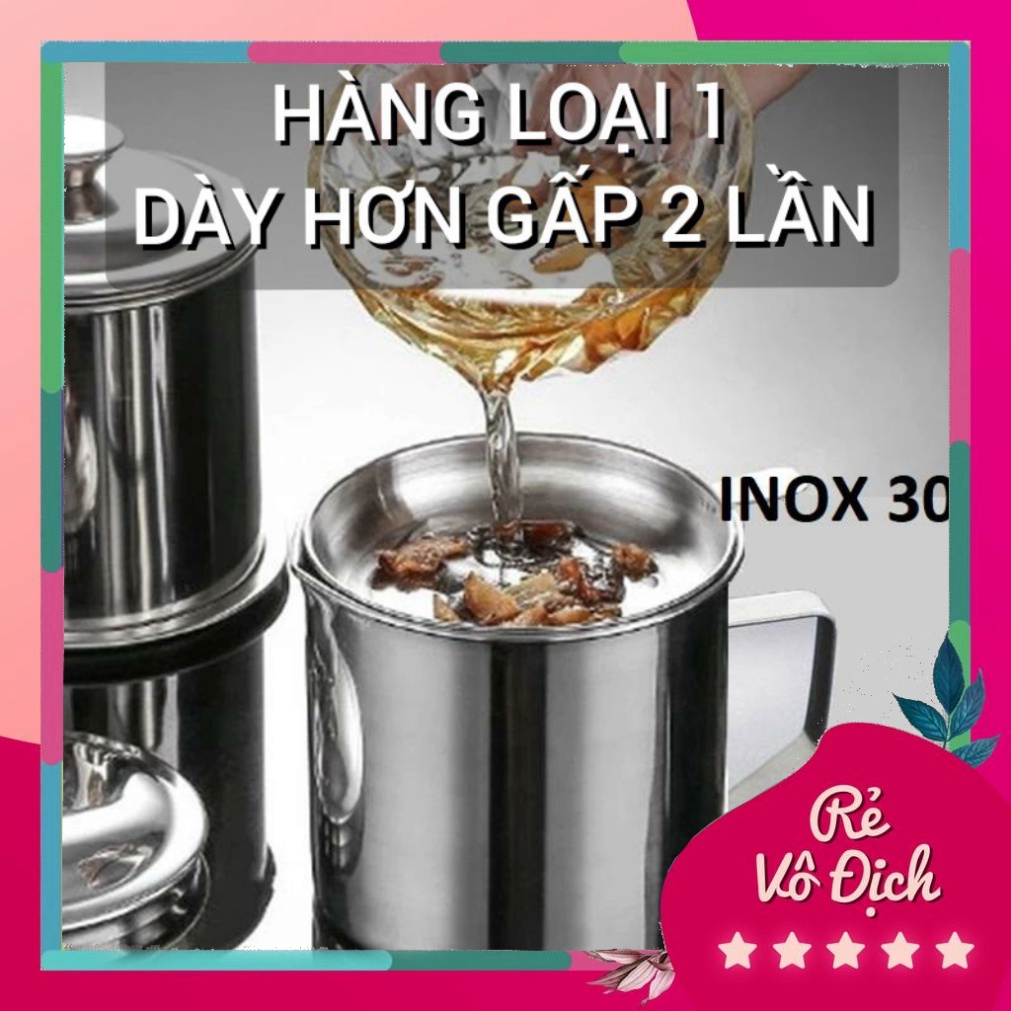 Bình Lọc Dầu Ăn INOX 304. Lọc dầu ăn xả bỏ cặn, Ca lọc dầu ăn, Bình đựng dầu, hũ chứa đựng dầu mỡ lọc cặn dầu HBG Mart