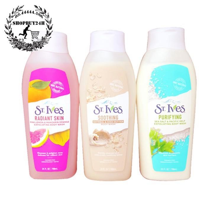 [HCM] -  Sữa tắm làm sáng da Hương Cam Chanh St. Ives Even & Bright body wash 709ml - Q2