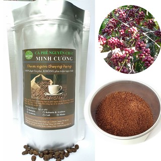 500gr Cà phê nguyên chất pha Phin 100% Robusta Gu mạnh, Đậm Vị pha Phin có tẩm Bơ muối – Loại Cà phê Minh Cường pha Phin